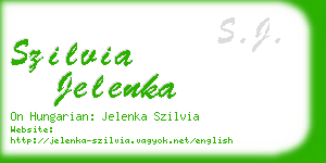 szilvia jelenka business card